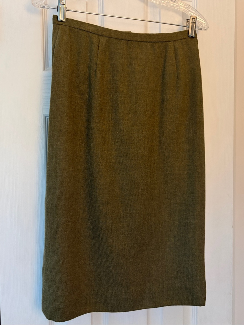 Vintage Olive Green Pencil Skirt